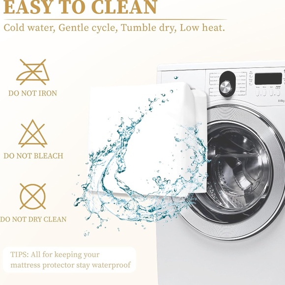 Mattress Pads 2 Pack Twin - Deep Pockets Waterproof White New in Packaging - Picture 8 of 8